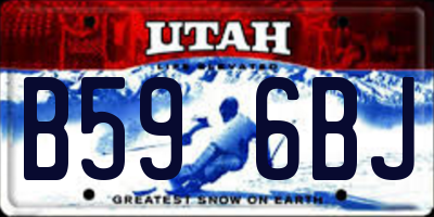 UT license plate B596BJ