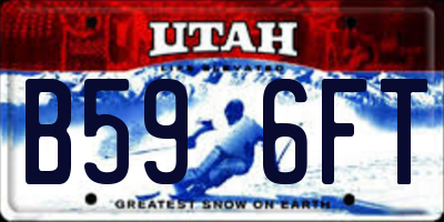 UT license plate B596FT