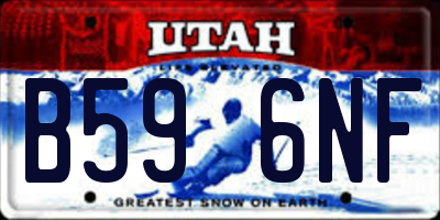 UT license plate B596NF