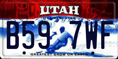 UT license plate B597WF