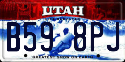 UT license plate B598PJ