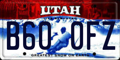 UT license plate B600FZ