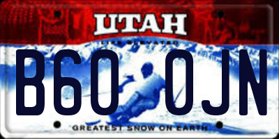 UT license plate B600JN