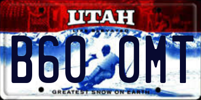UT license plate B600MT