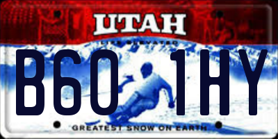 UT license plate B601HY