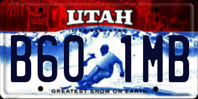 UT license plate B601MB