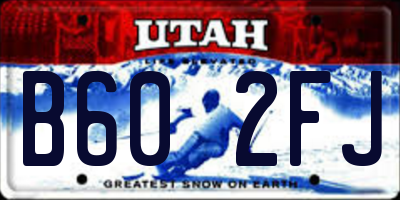 UT license plate B602FJ