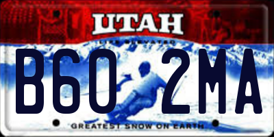 UT license plate B602MA