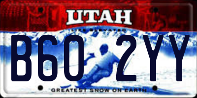UT license plate B602YY