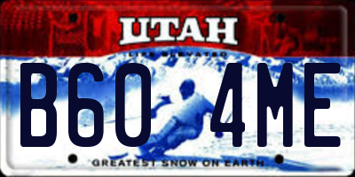 UT license plate B604ME