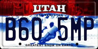 UT license plate B605MP