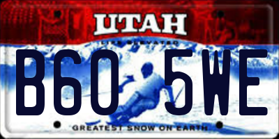 UT license plate B605WE