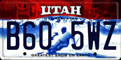 UT license plate B605WZ