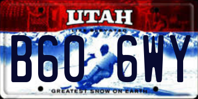UT license plate B606WY