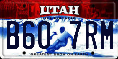 UT license plate B607RM