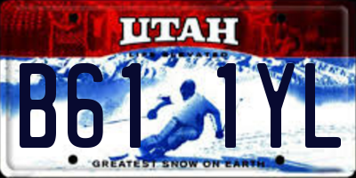 UT license plate B611YL