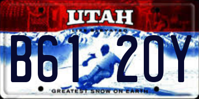 UT license plate B612OY