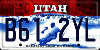 UT license plate B612YL