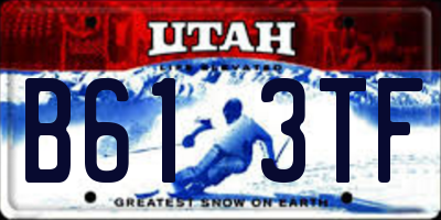 UT license plate B613TF