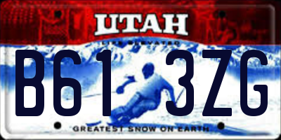 UT license plate B613ZG