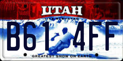 UT license plate B614FF