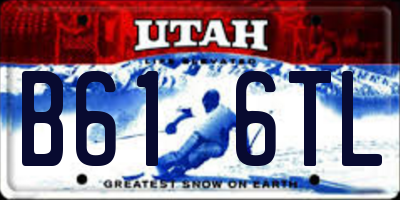 UT license plate B616TL