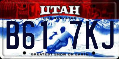 UT license plate B617KJ