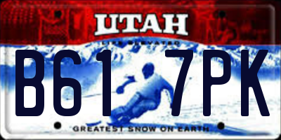 UT license plate B617PK