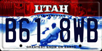 UT license plate B618WB
