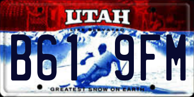 UT license plate B619FM