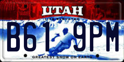 UT license plate B619PM
