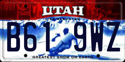 UT license plate B619WZ