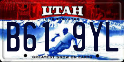 UT license plate B619YL