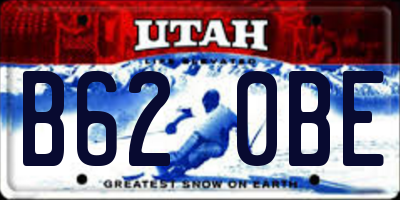 UT license plate B620BE