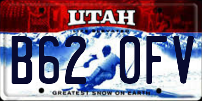 UT license plate B620FV