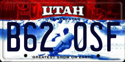 UT license plate B620SF