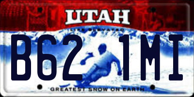 UT license plate B621MI