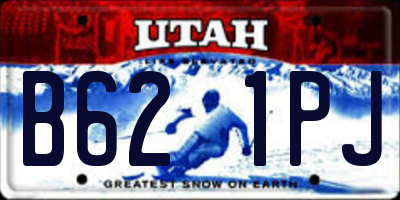 UT license plate B621PJ