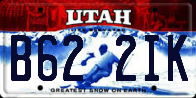 UT license plate B622IK