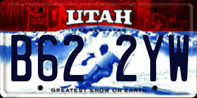UT license plate B622YW