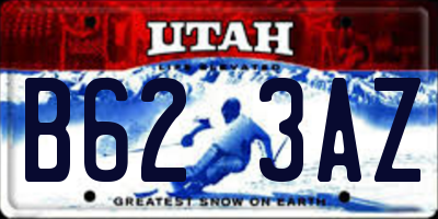 UT license plate B623AZ