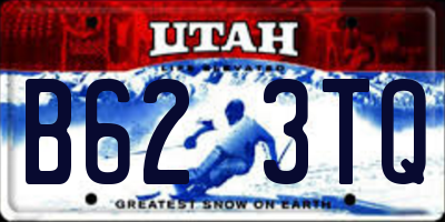 UT license plate B623TQ