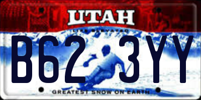 UT license plate B623YY