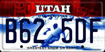 UT license plate B625DF