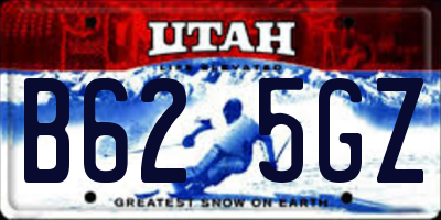 UT license plate B625GZ