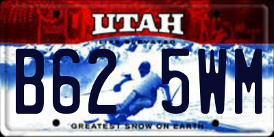 UT license plate B625WM