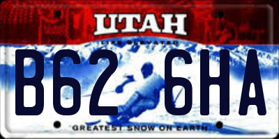 UT license plate B626HA