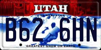 UT license plate B626HN