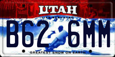 UT license plate B626MM