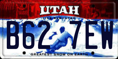 UT license plate B627EW